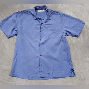 Tommy Bahama 100% Silk Blue Shirt